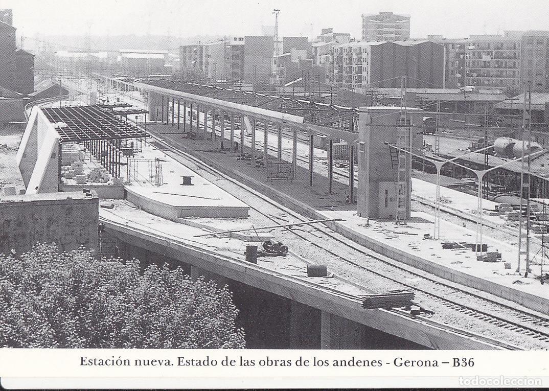 Postkarten: Postal 62246 : Estacion nueva. Estado de las obras de los andenes - Gerona - Varios