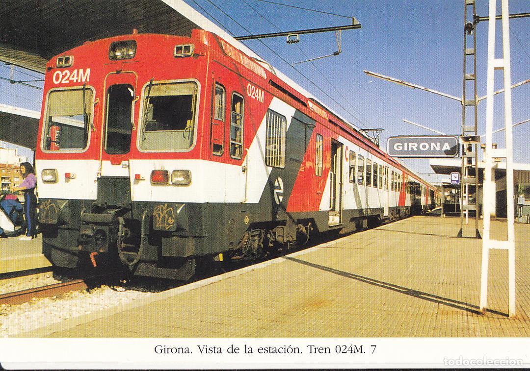 Cartoline: Postal 62458 : Girona. Vista de la estacion. Tren 024M - Varios
