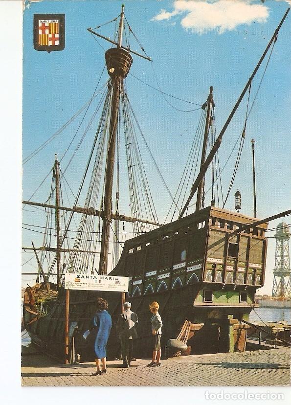Postkarten: Postal 023384 : Carabela Santa Maria, Barcelona - Varios