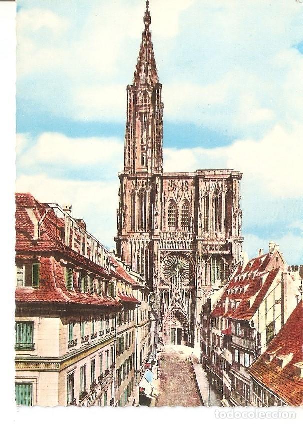 Postais: Postal 034394 : Strasbourg. La Cathedrale et la rue Merciere Munster u. Kramergasse - Varios