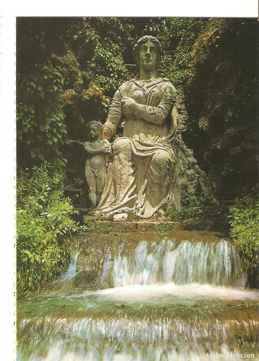 Postkarten: Postal 038174 : Tivoli - Villa dEste. Fontaine de lOvato - Statue de Rome - Varios