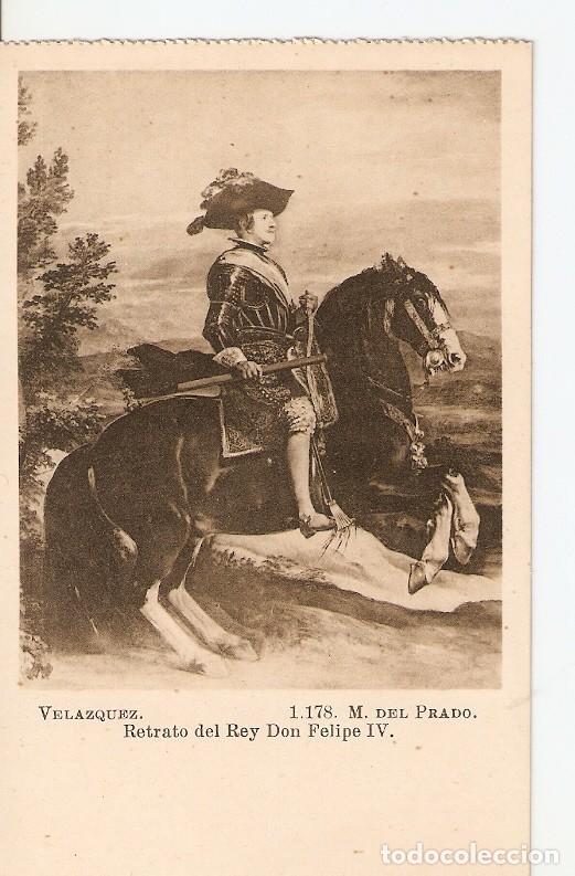 Postales: Postal 028349 : Velazquez. Retrato del Rey Don Felipe IV, M. del Prado - Varios
