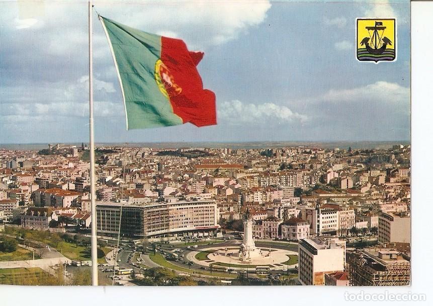 Postais: Postal 034820 : Lisboa. Pra&ccedil;a Marqu&ecirc;s de Pombal e vista Parcial - Varios