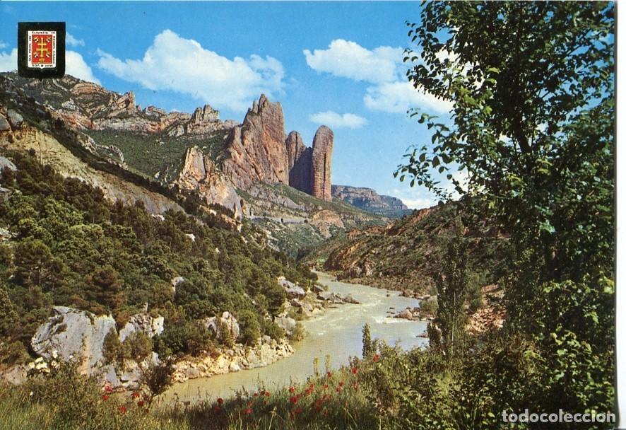Postkarten: Postal 016795: HUESCA Pirineo Aragones - Vistas de los Mallos de Riglos y Rio Gallego - Varios