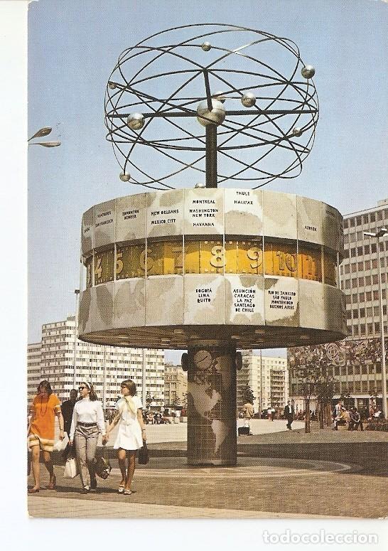 Cartoline: Postal 020525 : Berlin -Ost Weltuhr auf dem Alexanderplazt - Varios