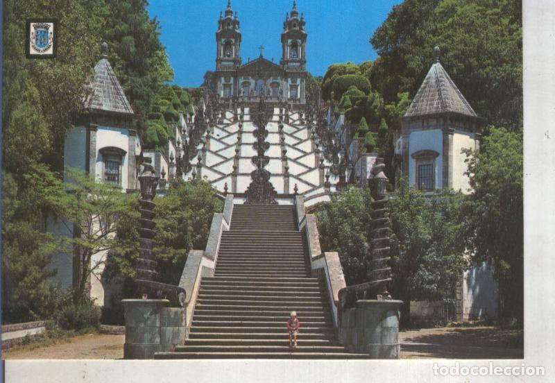 Postkarten: Postal 014231: Escalinata acceso al tempo de Bom Jesus en Braga, Portugal - Varios