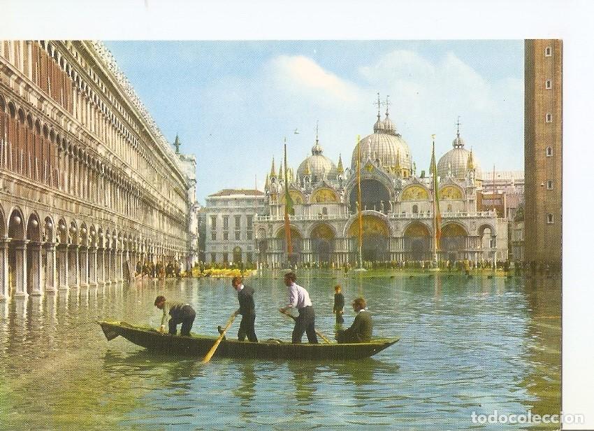 Postkarten: Postal 025968 : Excepctional high tide on S. Mark Square - Venezia - Varios