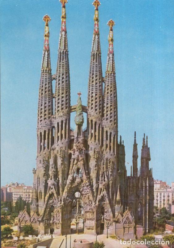 Postais: Postal 016129: Templo de la Sagrada Familia en Barcelona - Varios
