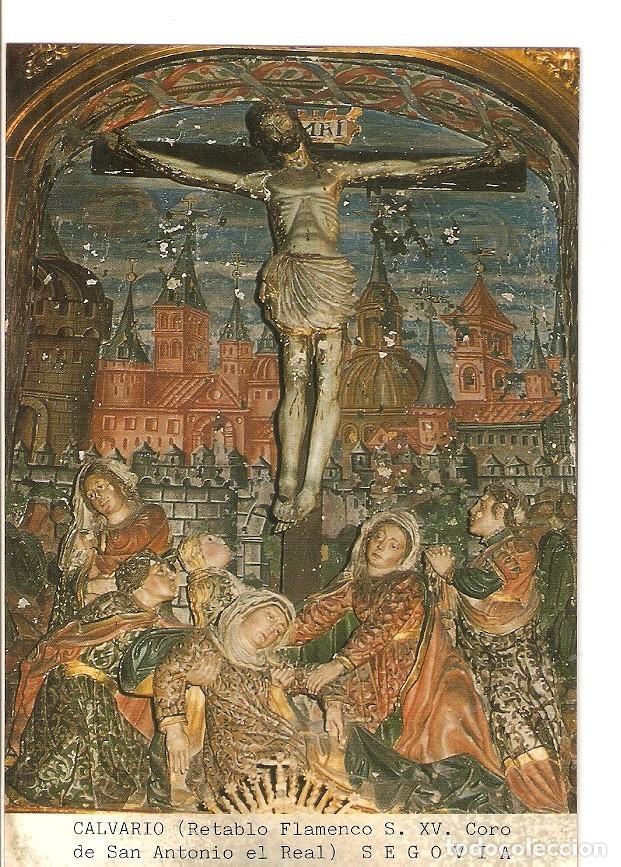 Cartoline: Postal 026224 : Calvario (Retablo Flamenco s. XV. Coro de San Antonio el Real) Segovia - Varios