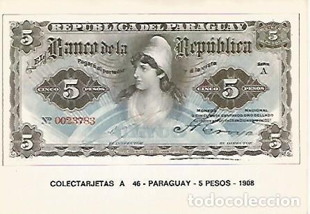 Postkarten: POSTAL 18224: 5 pesos de Paraguay 1908 - Varios