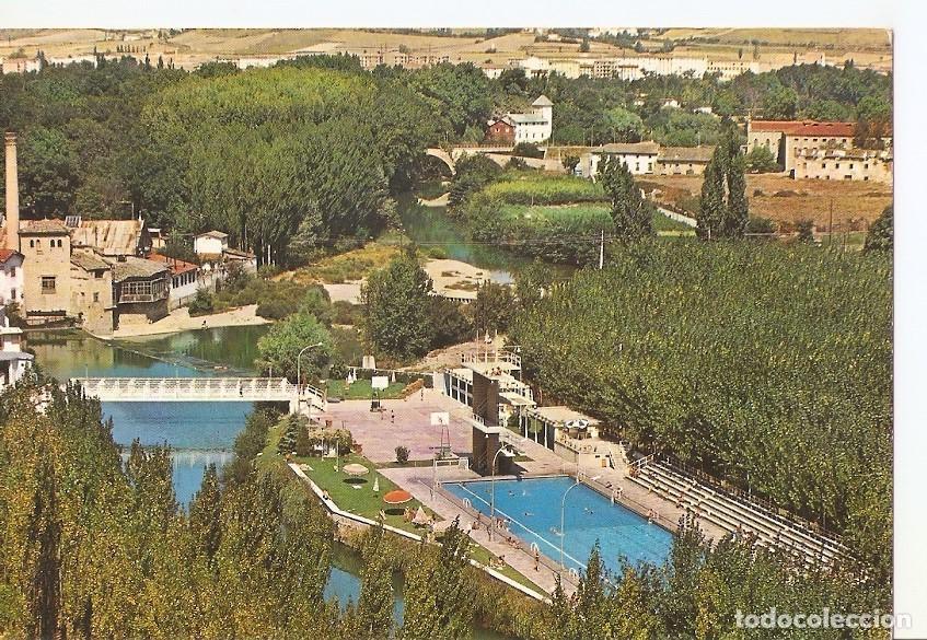 Postais: Postal 040897 : Pamplona. Club Natacion y paisaje Rio Arga - Varios