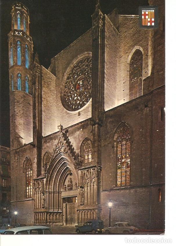 Postkarten: Postal 039885 : Barcelona. Iglesia de Santa Maria del Mar. Nocturna - Varios