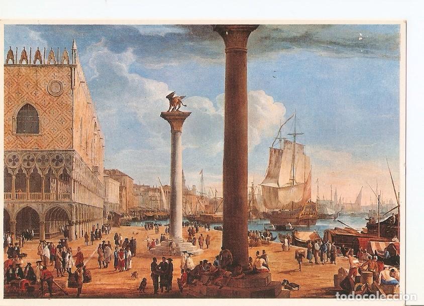 Postais: Postal 033389 : Lucca Carlevajaris. Venecia el Muelle con el Palacio Ducal - Roma Galeria de Arte An