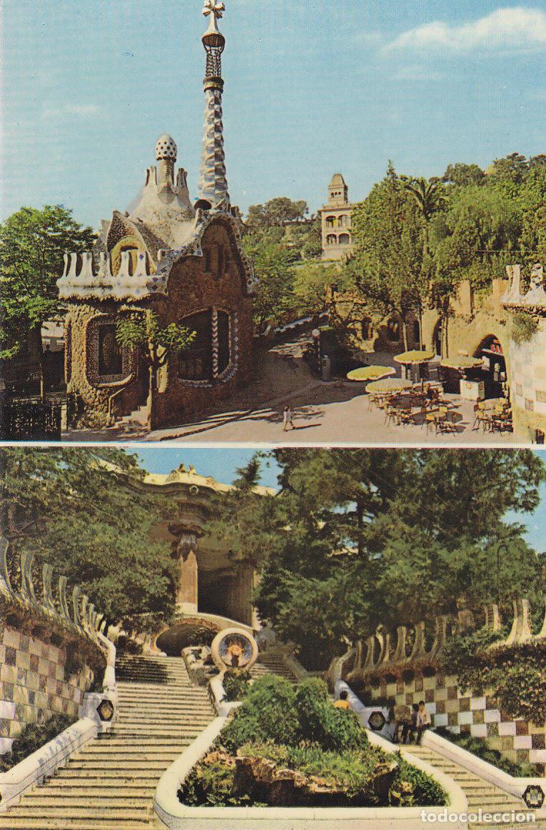 Postais: Postal 61508 : Barcelona. Parque Guell (Arquit. Gaudi). Vista parcial de la Entrada - Varios