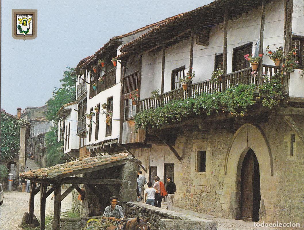 Postcards: Postal 61575 : Santillana del Mar (Cantabria). Calle del Rio - Varios