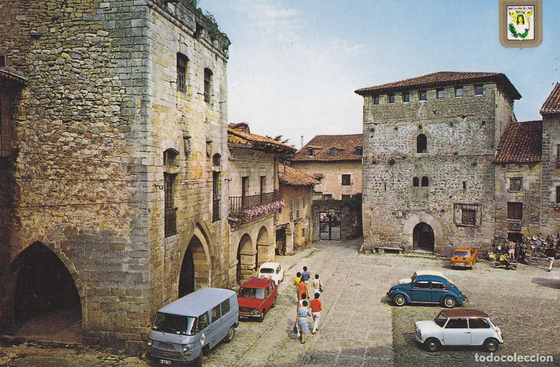 Postais: Postal 61580 : Santillana del Mar (Cantabria). Torres de Borja siglo XV y del Merino siglo XIV - Var