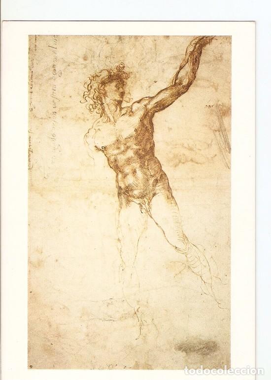 Postais: Postal 021966 : Sutdio di figura virile, Michelangelo - Varios
