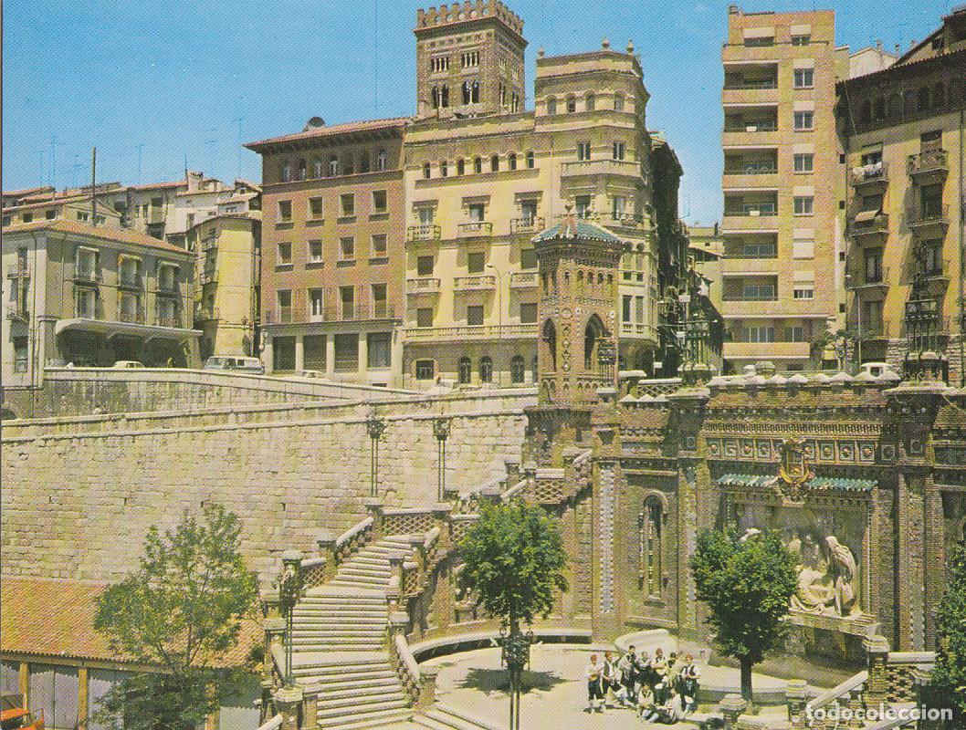 Cartoline: Postal 61857 : Teruel. Escalinata y Paseo Ovalo - Varios