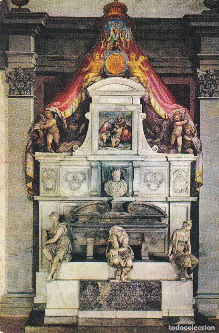 Cartoline: Postal 62118 : Firenze - Santa Croce. Giogio Vasari. Monumento a Michelangelo - Varios