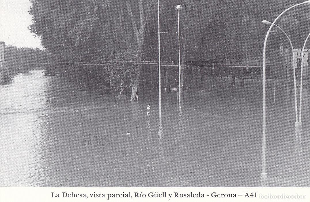 Postais: Postal 62169 : Gerona. Rio Guell. La Dehesa y la Rosaleda. Inundacion - Varios
