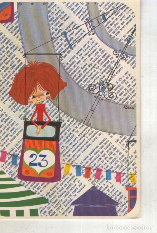 Postkarten: Postal 015051: Viaje en globo, ilustracion de Adela - Varios