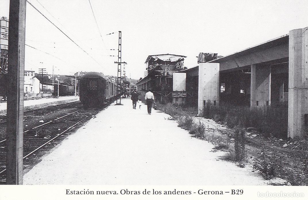 Postales: Postal 62253 : Estacion nueva. Obras de los andenes - Gerona - Varios