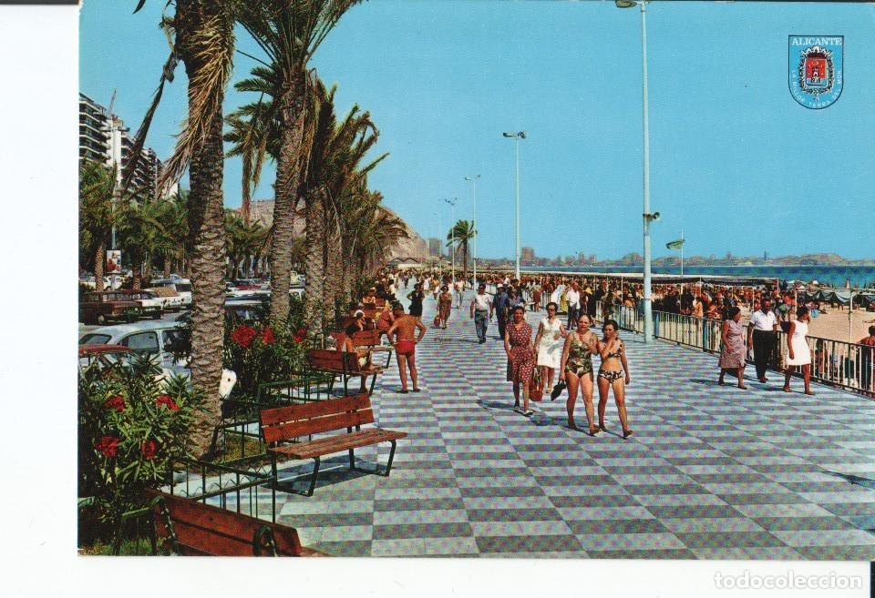 Postkarten: Postal 017016: ALICANTE Valenca - Playa de Postiguet - Varios