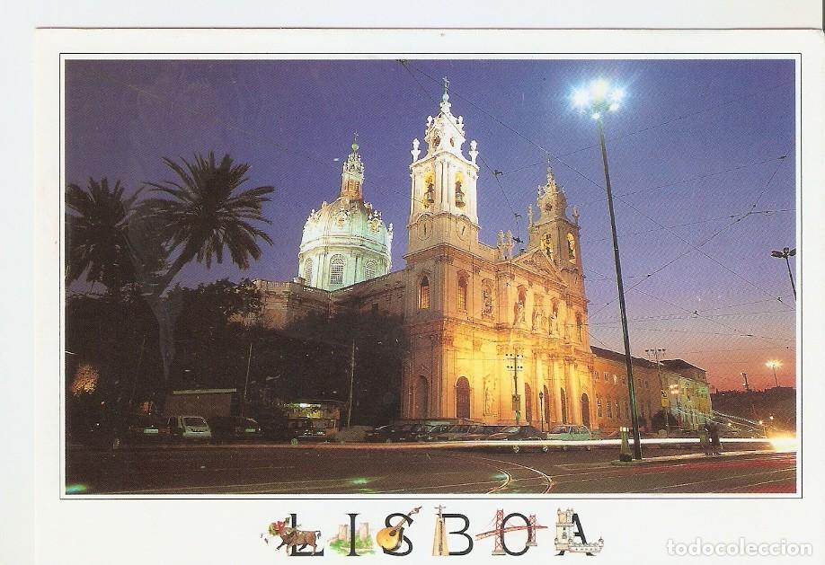 Cartoline: Postal 045687 : Jamp. Lisboa. Basilica de Estr&ecirc;la - Varios
