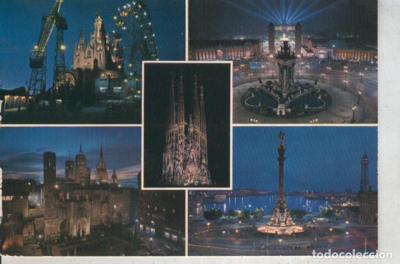 Postcards: Postal 011352: Vistas nocturnas de Barcelona - Varios