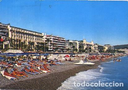 Postais: POSTAL 57640: Nice La plage Blue Beach et l Hotel Negresco French Riviera - Varios