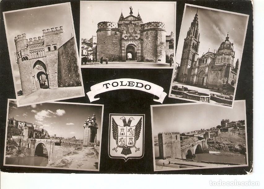 Postais: Postal 025130 : Toledo. Puera del Sol - Puerta Bisagra - La Catedral - Varios