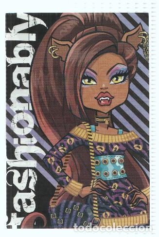 Postales: Photocards: MONSTER HIGH, Numero 004: Clawdeen Wolf (Panini 2011) - Mattel