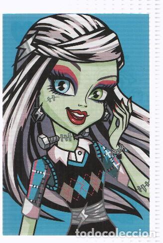 Postales: Photocards: MONSTER HIGH, Numero 029: Frankie Stein (Panini 2011) - Mattel