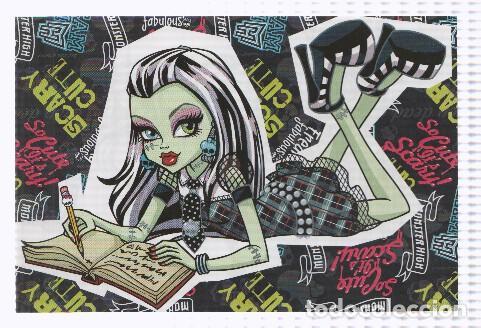 Postales: Photocards: MONSTER HIGH, Numero 034: Frankie Stein (Panini 2011) - Mattel