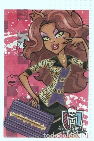 Postales: Photocards: MONSTER HIGH, Numero 007: Clawdeen Wolf (Panini 2011) - Mattel