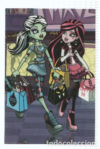 Postales: Photocards: MONSTER HIGH, Numero 071: Frankie Stein y Draculaura (Panini 2011) - Mattel