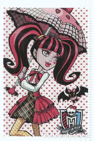 Postales: Photocards: MONSTER HIGH, Numero 027: Draculaura (Panini 2011) - Mattel