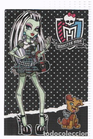 Postales: Photocards: MONSTER HIGH, Numero 032: Frankie Stein (Panini 2011) - Mattel