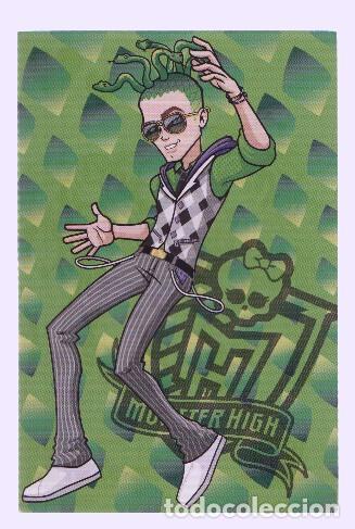 Postales: Photocards: MONSTER HIGH, Numero 059: Deuce Gorgon (Panini 2011) - Mattel
