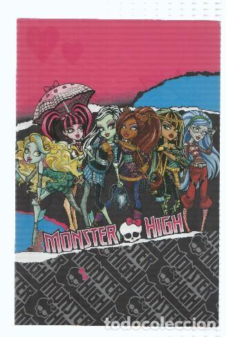Postales: Photocards: MONSTER HIGH, Numero 107: Frankie Stein, Clawdeen Wolf, Darculaura, Cleo de Nile, Lagoon