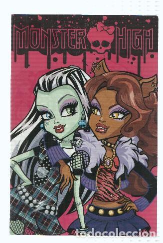 Postales: Photocards: MONSTER HIGH, Numero 069: Frankie Stein y Clawdeen Wolf (Panini 2011) - Mattel