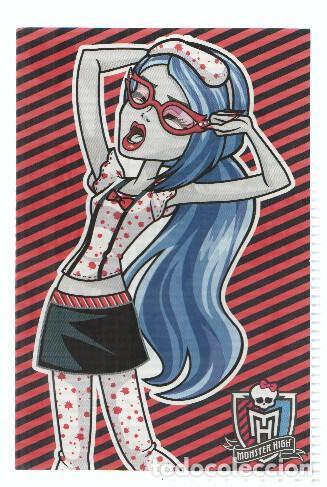 Postales: Photocards: MONSTER HIGH, Numero 055: Ghoulia Yelps (Panini 2011) - Mattel