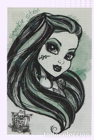 Postales: Photocards: MONSTER HIGH, Numero 079: Frankie Stein (Panini 2011) - Mattel