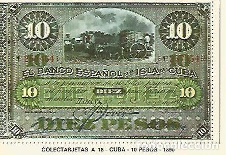 Postkarten: POSTAL 18169: 10 pesos de Cuba 1890 - Varios