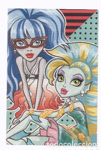 Postales: Photocards: MONSTER HIGH, Numero 070: Ghoulia Yelps y Lagoona Blue (Panini 2011) - Mattel