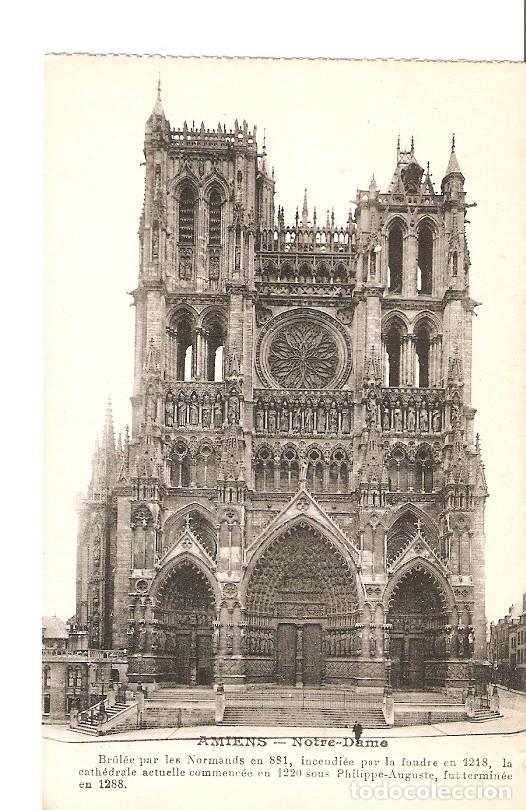 Postais: Postal 027253 : Br&ucirc;lee par les Normands en 881. Amiens Notre-Dame - Varios