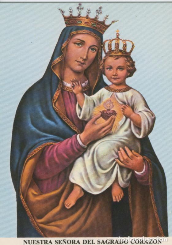Postales: Postal 012863: Virgen Nuestra Se&ntilde;ora del Corazon Sagrado - Varios