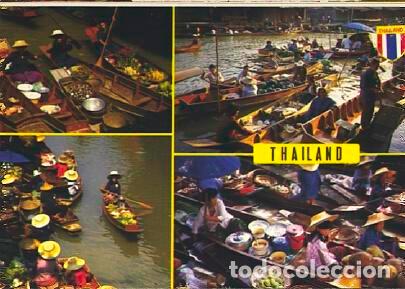 Postcards: POSTAL 56943: Thailand The Floating Market at Damnernsaduok in Rajchaburi - Varios