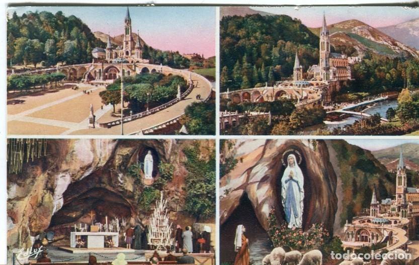 Postkarten: Postal-Postcard 17280: LOURDES - Vistas generales con la Virgen - Varios
