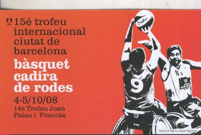 Cartoline: Postal 6072 : Publicitaria 15 trofeu basquet cadira de rodes, Barcelona - Varios
